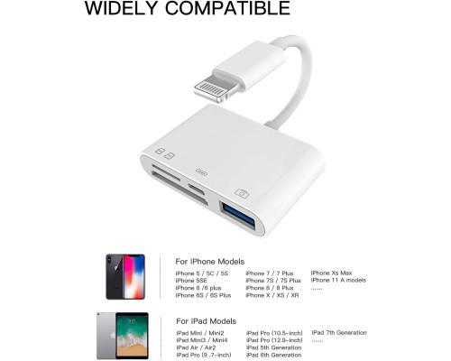 Адаптер перехідник для iPhone JH-0512 Lighting to USB3.0 для підключення камери