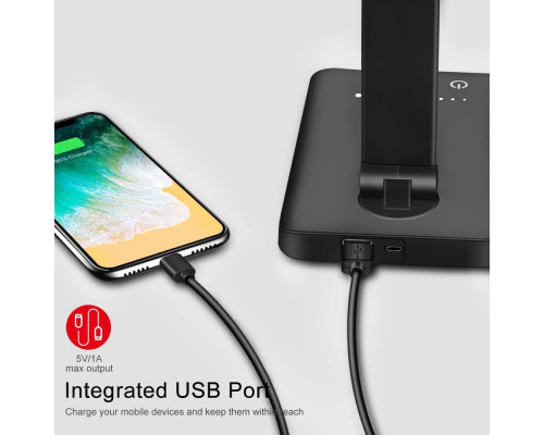 Настільна LED лампа AFROG з USB-портом 8 Вт，5000K