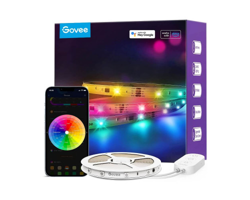 Стрічка світлодіодна розумна Govee H618С RGBIC Basic Wi-Fi + Bluetooth 10м