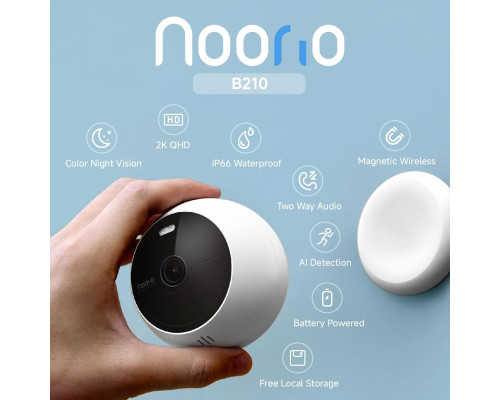 Бездротова зовнішня камера безпеки NOORIO B210 2K WiFi