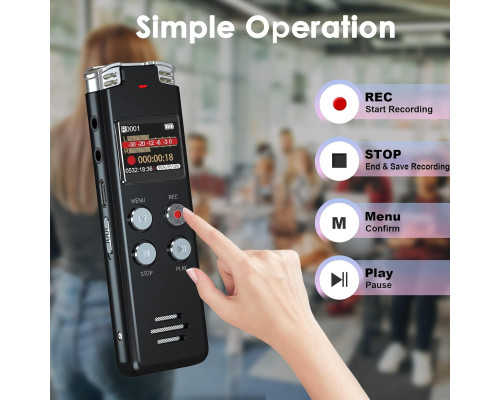 Цифровий диктофон EVISTR L357 USB ємністю 64 ГБ