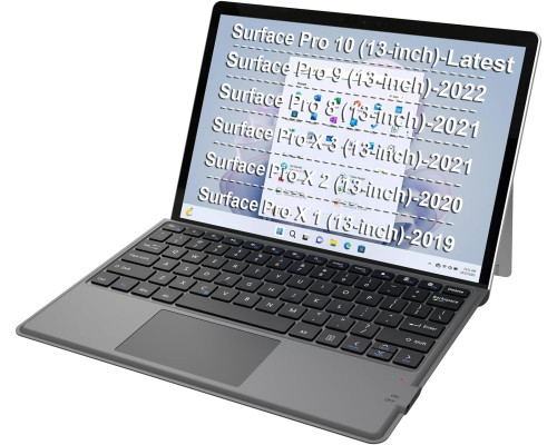 Чохол + клавіатура Arteck Microsoft Surface Pro 0, Pro 9, Pro 8, Pro X