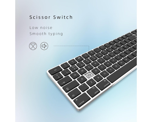 Алюмінієва бездротова Bluetooth клавіатура B.FRIENDIT для Mac