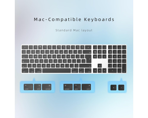 Алюмінієва бездротова Bluetooth клавіатура B.FRIENDIT для Mac
