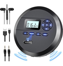 Портативний CD-плеєр DESOBRY CD5187B з динаміками та FM-трансмітером