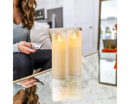 Світлодіодні воскові свічки Homemory Wax 2 шт з пультом дистанційного керування