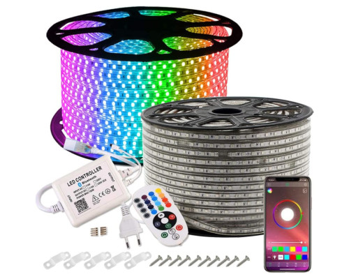 Вулична світлодіодна стрічка GreenSun RGB, 30 м, світлодіодна стрічка Bluetooth