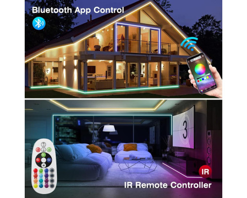 Вулична світлодіодна стрічка GreenSun RGB, 30 м, світлодіодна стрічка Bluetooth