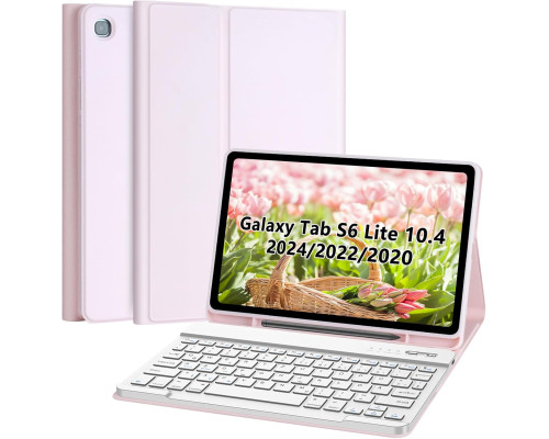 Чохол з клавіатурою, сумісний із Samsung Tab S6 Lite із тримачем ручки