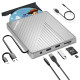 Зовнішній CD-DVD-привід USB 3.0 типу C, зовнішній із пристроєм для читання карток SD/TF, портативним записувачем RW