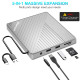 Зовнішній CD-DVD-привід USB 3.0 типу C, зовнішній із пристроєм для читання карток SD/TF, портативним записувачем RW