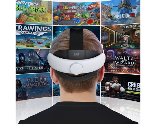 Ремінець KIWI design K2 Comfort, для користувачів окулярів Oculus/Meta Quest 2