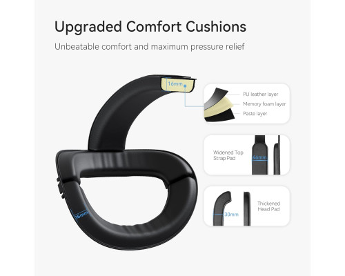 Ремінець KIWI design K2 Comfort, для користувачів окулярів Oculus/Meta Quest 2