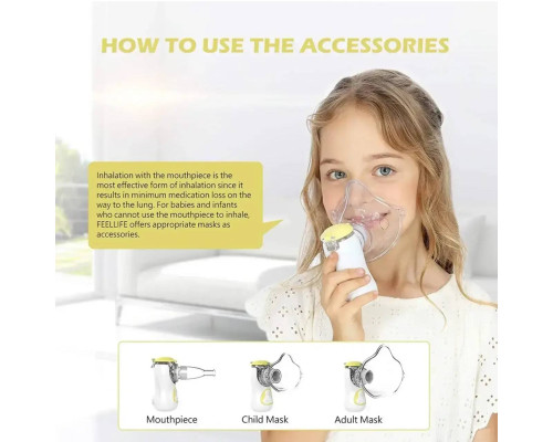 Інгалятор Feellife Nebuliser для респіраторних захворювань,  для дітей і дорослих