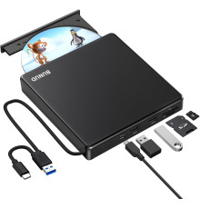 Зовнішній CD/DVD привід BUNUD USB 3.0 та Type-C