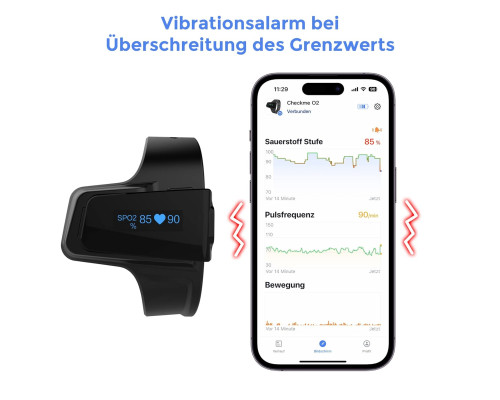 Пульсоксиметр ViATOM Bluetooth с будильником