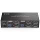 KVM-перемикач Displayport для 2 моніторів та 2 комп'ютерів
