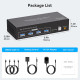 KVM-перемикач Displayport для 2 моніторів та 2 комп'ютерів
