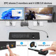 KVM-перемикач Displayport для 2 моніторів та 2 комп'ютерів