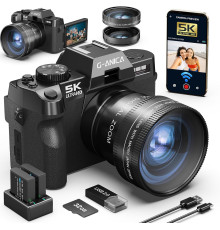 Цифрова камера 5K 48MP/60FPS для фотозйомки, відео та керуванням через WiFi та програму