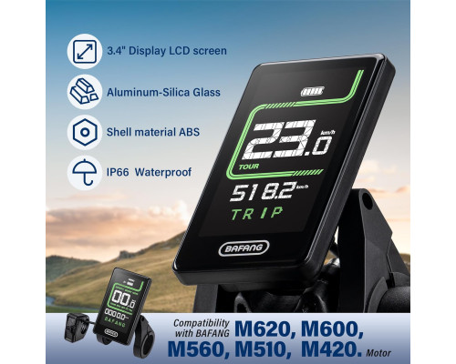 Комп'ютер для велосипеда з протоколом 0-5 PAS CAN BAFANG Ebike Display C020