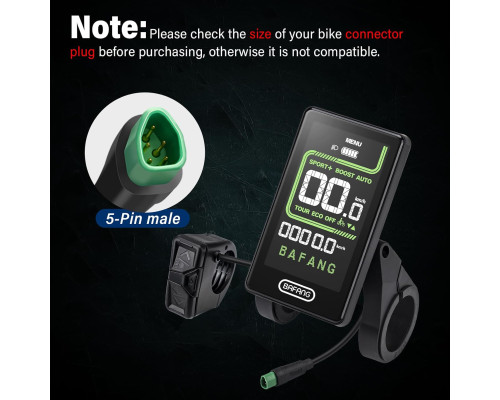 Комп'ютер для велосипеда з протоколом 0-5 PAS CAN BAFANG Ebike Display C020