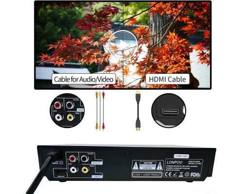 LP-099 HD DVD-плеєр та CD-плеєр PAL/NTSC з виходом HDMI AV