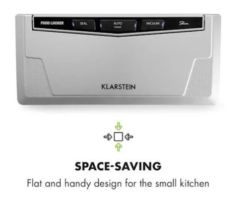Вакуумний запаювач KLARSTEIN FoodLocker slim 130 Вт (10030778) легке Б/В
