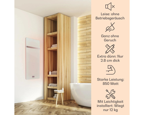 Інфрачервоний обігрівач KLARSTEIN Hot Spot Crystal 850 Вт до 17 м² невеликий скол