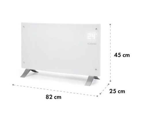 Конвекційний нагрівач Klarstein Bornholm Curved Ambient Led до 40 м2 (10033062)