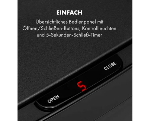 Сміттєвий бак KLARSTEIN Touchless з нержавіючої сталі 43 л Black (10035097)