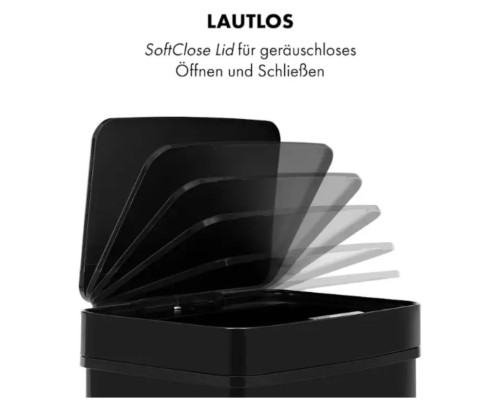 Сміттєвий бак KLARSTEIN Touchless з нержавіючої сталі 43 л Black (10035097)
