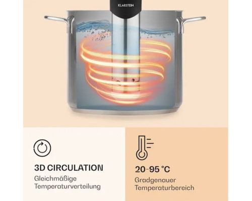 Су-від Klarstein Quickstick Smart Sous Vide Cooker WiFi 1200 Вт (10035556)