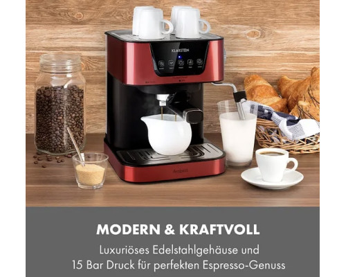 Еспресо-машина Klarstein Arabica 1050 Вт 15 барів 1,5 л н/ж сталь б/в (10035589)