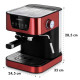 Еспресо-машина Klarstein Arabica 1050 Вт 15 барів 1,5 л н/ж сталь б/в (10035589)