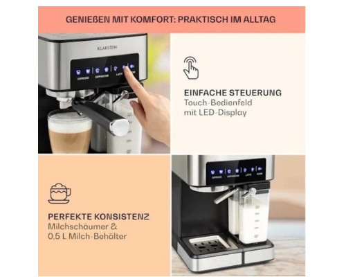 Кавоварка KLARSTEIN Arabica Comfort 1350 W 20 бар (10035655)