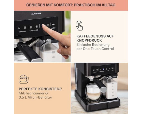 Кавоварка KLARSTEIN Arabica Comfort 1350 W 20 бар б/в (10041523)