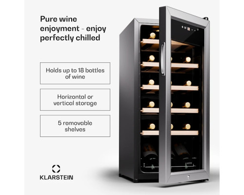 Винний холодильник Klarstein Shiraz Premium Smart 18 (10045338)