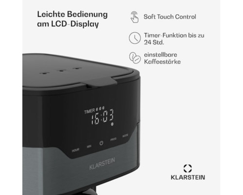Кавомашина Klarstein Arabica EasyTouch Control 800 Вт чорний (10045344) Б/В