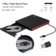 Зовнішній CD-привід Rioddas / портативний USB 3.0 CD/DVD +/-RW привід