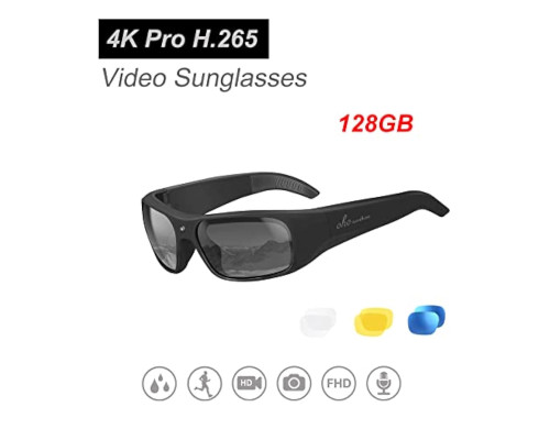 Окуляри OhO 4K Pro Camera / розумні окуляри з роздільною здатністю 24M H.265 та вбудованою пам'яттю 128 ГБ