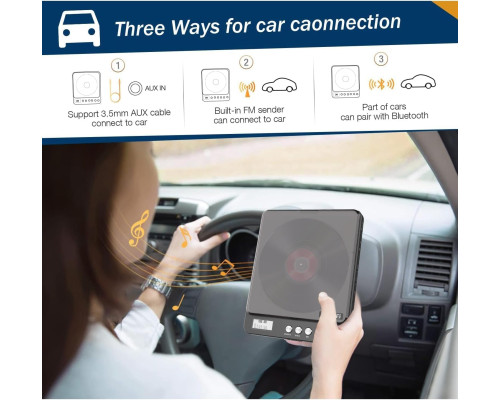 Портативний CD-програвач Bluetooth із вбудованими динаміками