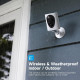 Virtavo Бездротова завнішня камера відеоспостереження AI Motion Detection, акумуляторна, нічне бачення, домашня камера спостереження Wi-Fi, сумісна з Alexa