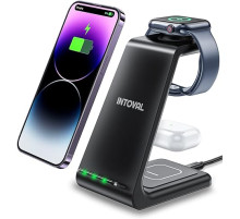 Бездротова зарядна станція Intoval 3 в 1 для iPhone