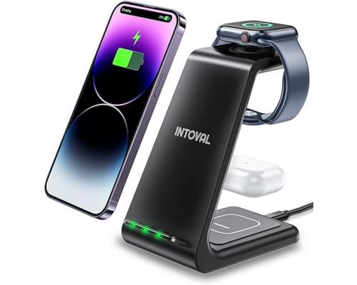 Бездротова зарядна станція Intoval 3 в 1 для iPhone