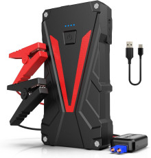 Автомобільний зарядний пристрій/бустер 2500A 13800mAh з розумними затискачами безпеки