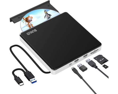 Зовнішній CD/DVD привід BUNUD USB 3.0 та Type-C