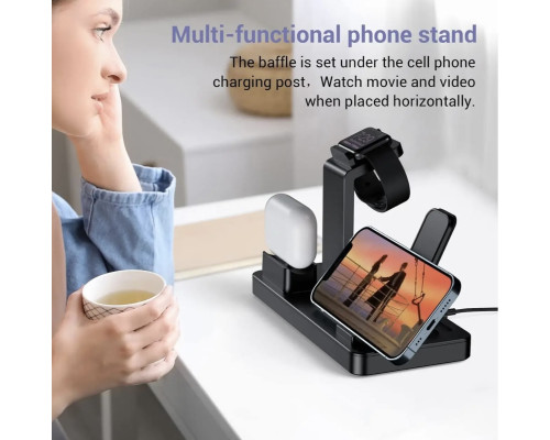 Бездротова зарядна станція YoFeW YFW-C003 3 в 1 USB-C для iPhone
