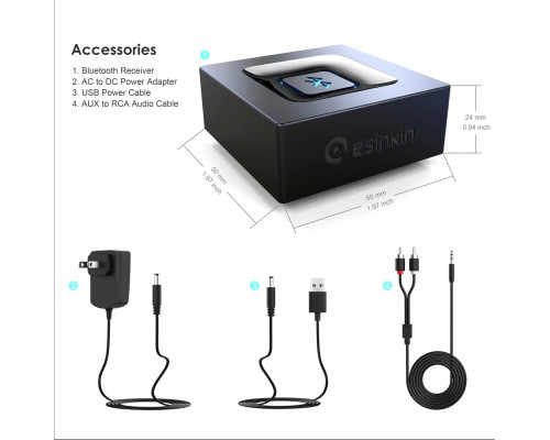 Аудіоадаптер esinkin Bluetooth працює зі смартфонами та планшетами
