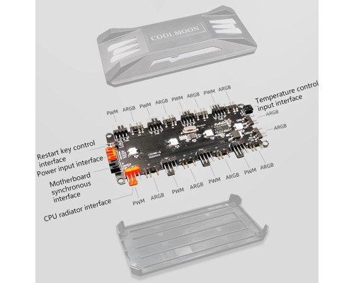 КОНТРОЛЛЕР COOLMOON PWM ARGB CONTROLLER